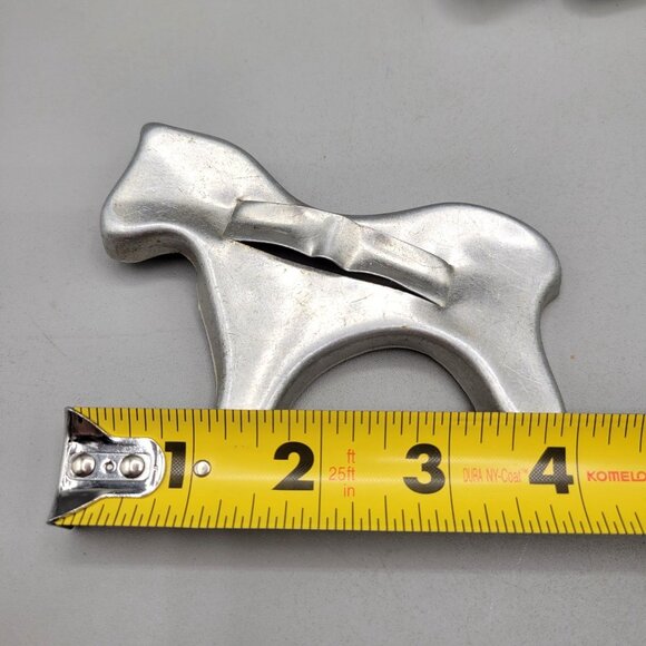 Vintage Aluminum Cookie Cutters with Handles Variety Set Of 5 - Picture 6 of 7